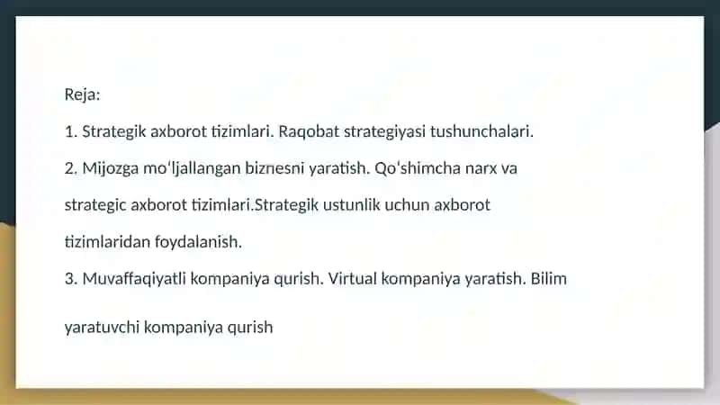 Aхborot texnologiyalari yordamida raqobat 2