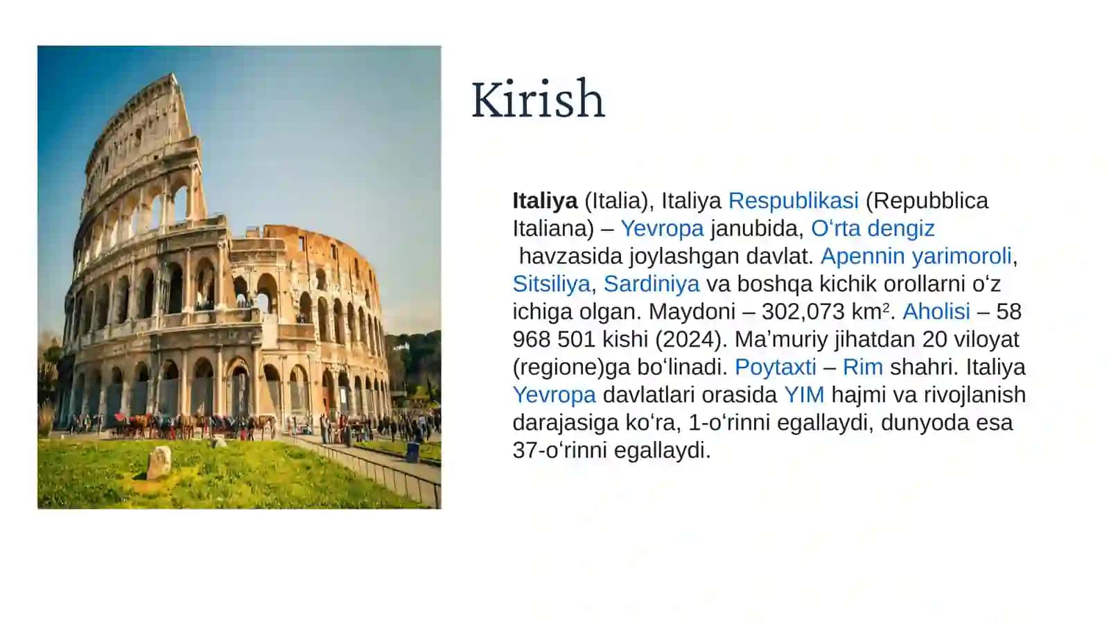 ITALIYA Kirish 2