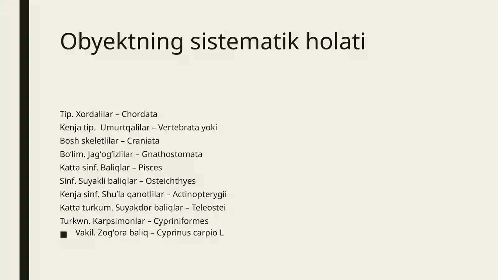 Suyaklibaliqlar(OSTEICHTHYES) sinfi 2