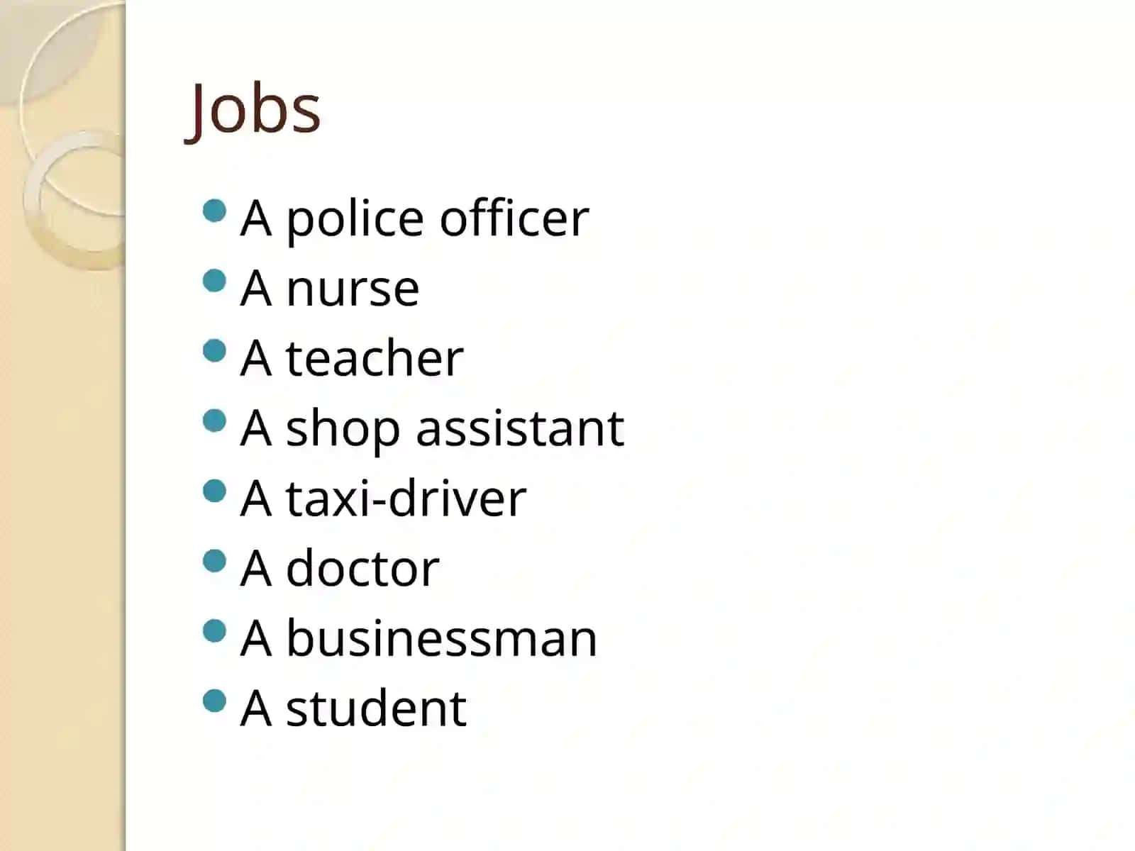 O'zgaruvchilar Satr lavozimlari (Jobs) 2