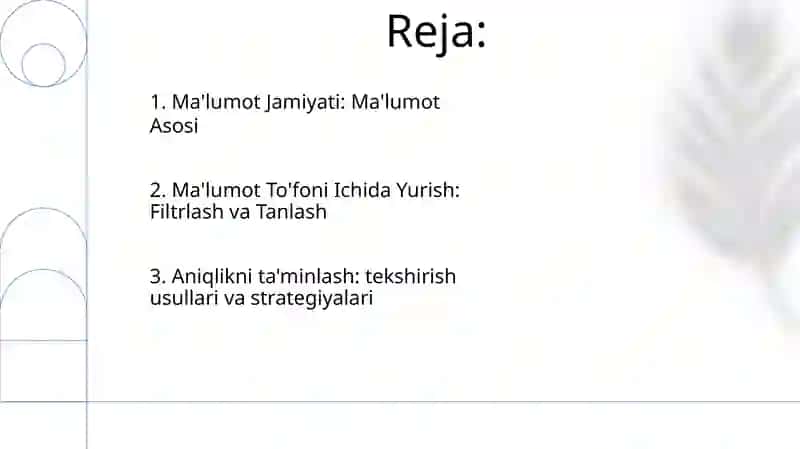 Ma'lumot Jamiyati: Ma'lumot Asosi 2