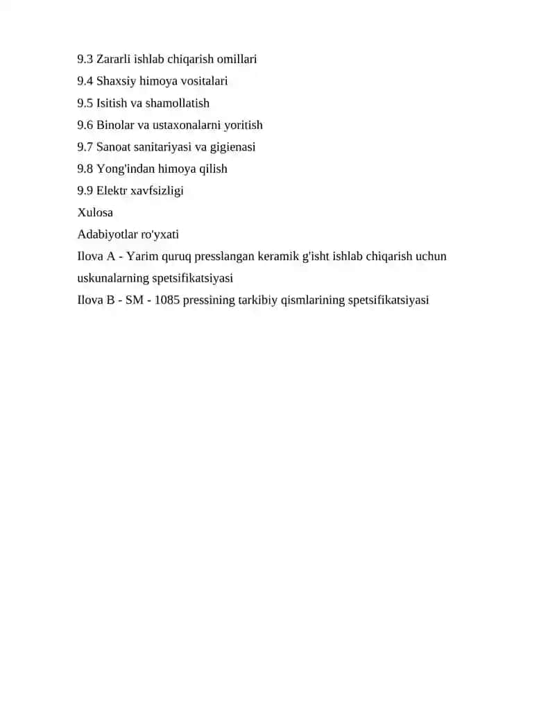 Korxona ishlab chiqarish dasturi 2