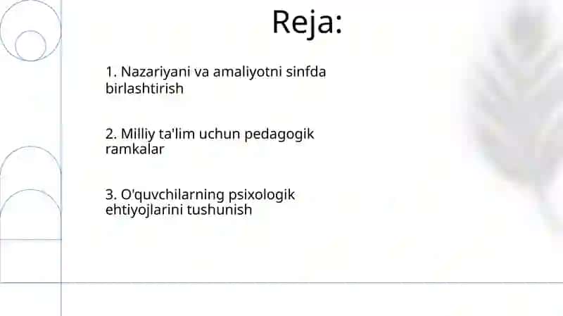 Milliy ta'limning pedagogik - psixologik asoslari 2