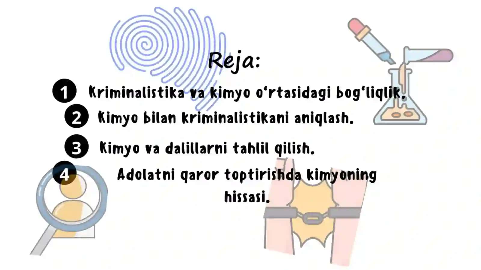 Kriminalistikada kimyoning o‘rni 2