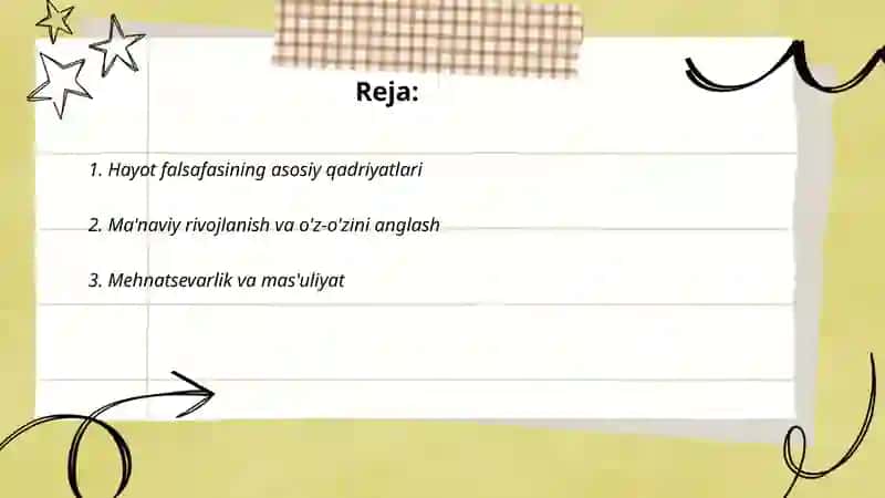 Mening hayot falsafam 2