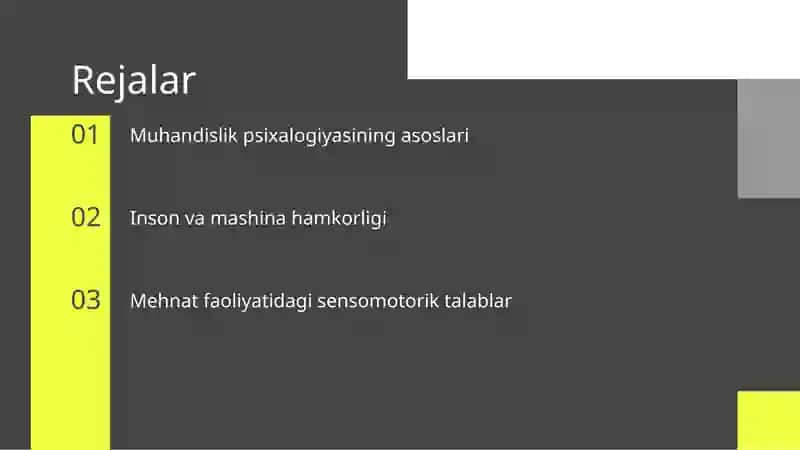 Muhandislik psixalogiyasi 2