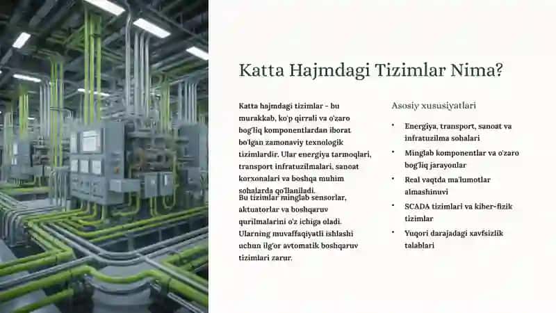 Katta Hajmdagi Tizimlarni Boshqarishda Yechimlar va Metodlar 2