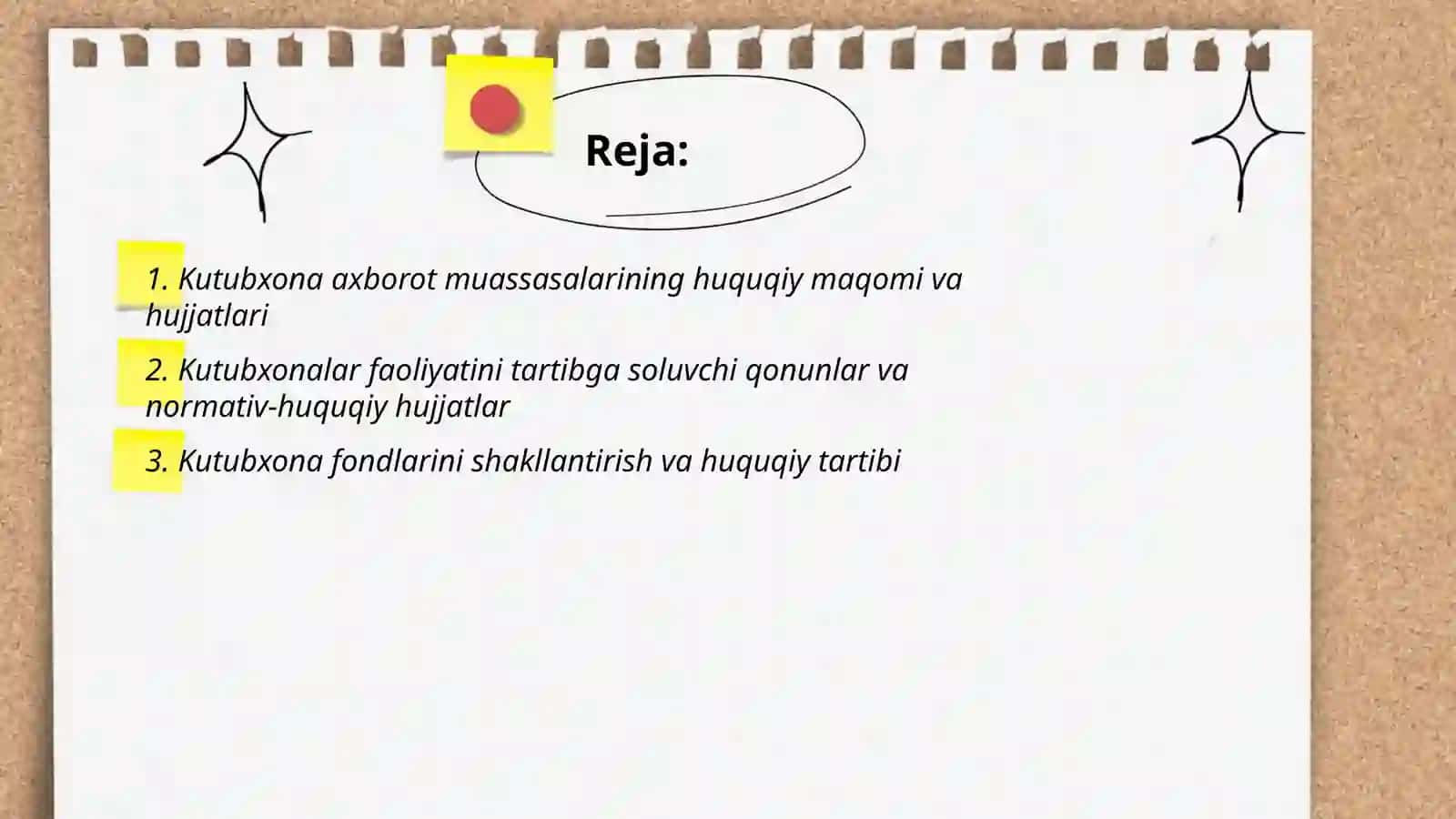 Kutubxona axborot muassasalarining huquqiy hujjatlar tizimi 2