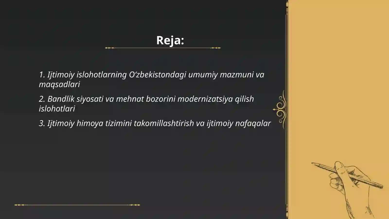 Ijtimoiy islohotlar Oʻzbekistonda 2