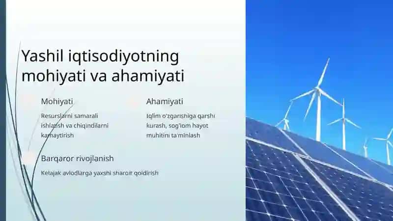 Yashil iqtisodiyotda iste'mol hajmi 2