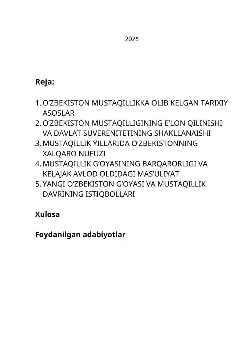 O'zbekistonning Mustaqilligi 2