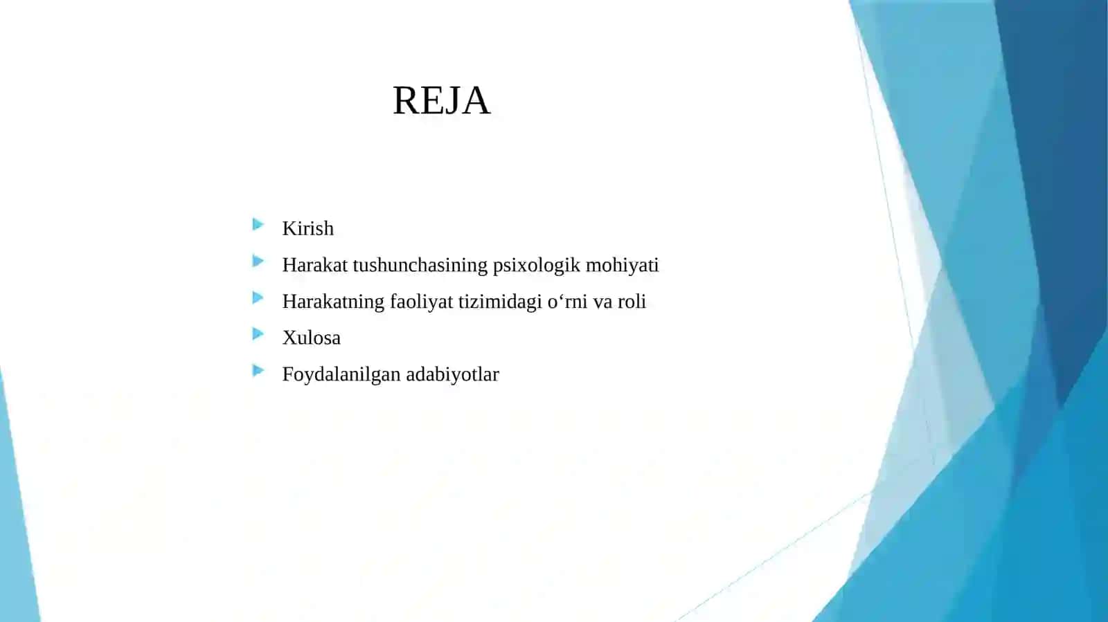 Harakat Inson Faoliyatining Birligi Sifatida 2