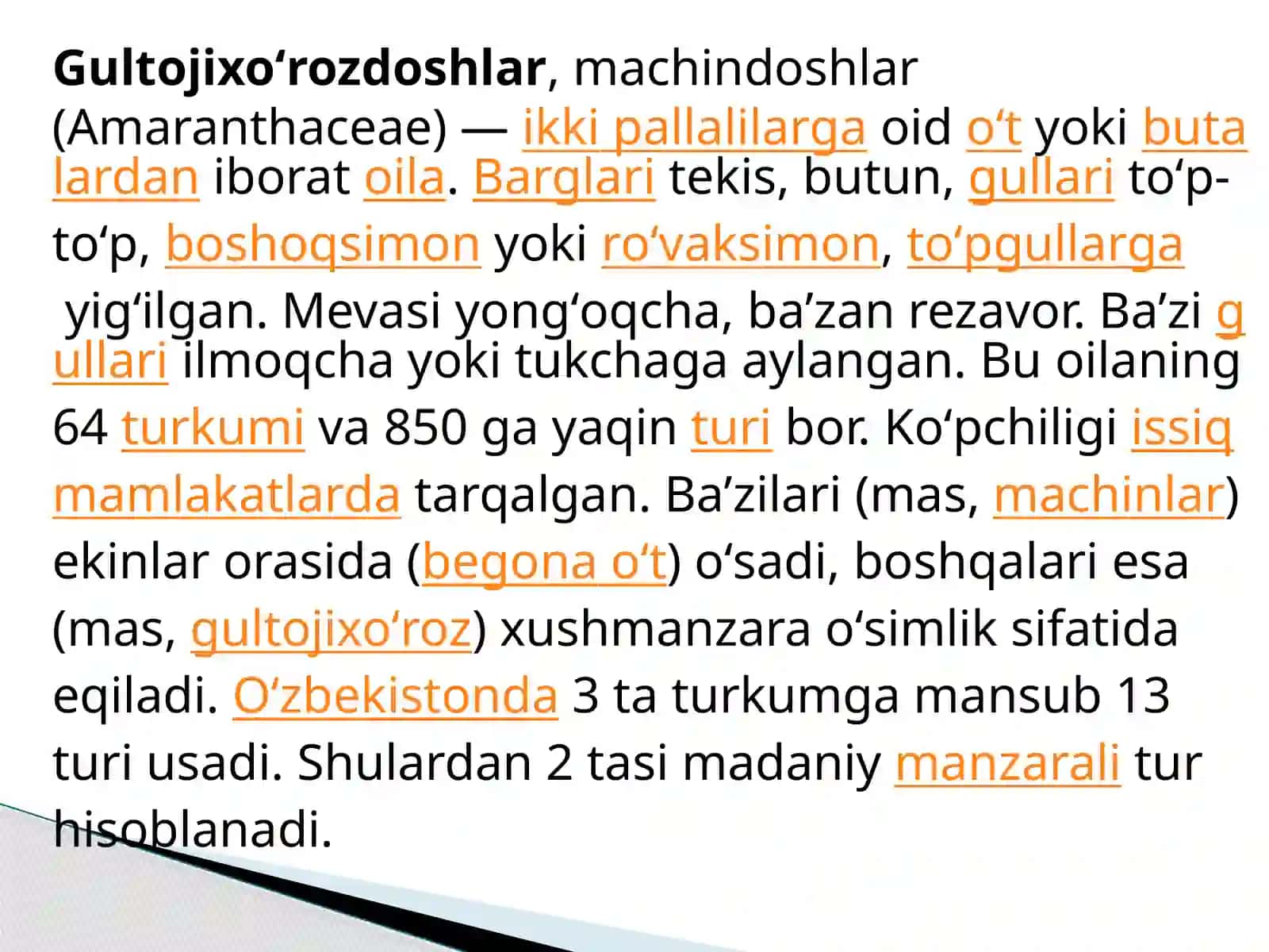 Amaranthaceae Gultojixoʻrozdoshlar 2