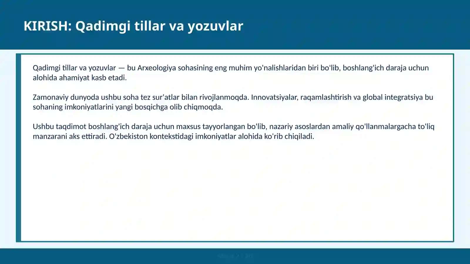 Qadimgi tillar va yozuvlar 2