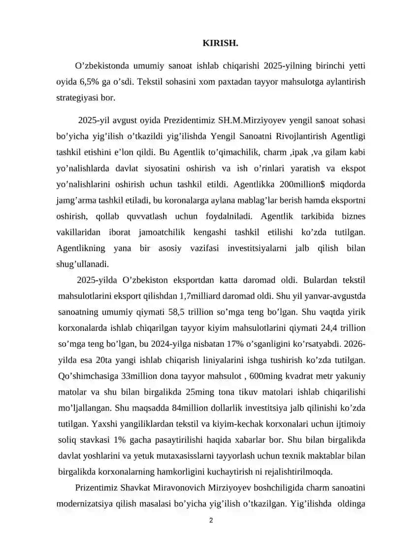 Jinsi matosidan denim  uslubidagi ayollar yengil  kiyimini yangi modelini  loyihalash va texnologik  jarayonini ishlab chiqish 2