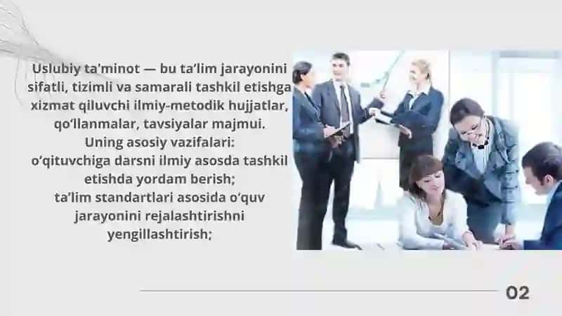Oʻquv-tarbiya  jarayonini takomillashtirishda uslubiy taʼminot roli 2