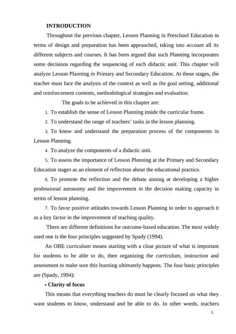 Lesson Planning in Primary and Secondary Education 2
