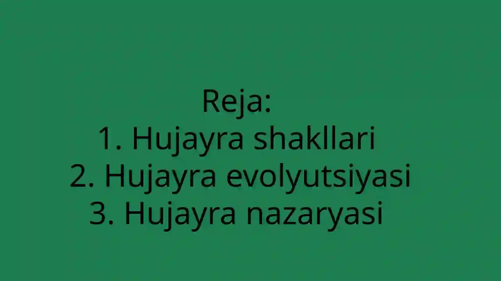 Hujayra shakllari va evolyutsiyasi.Hujayra nazaryasi 2