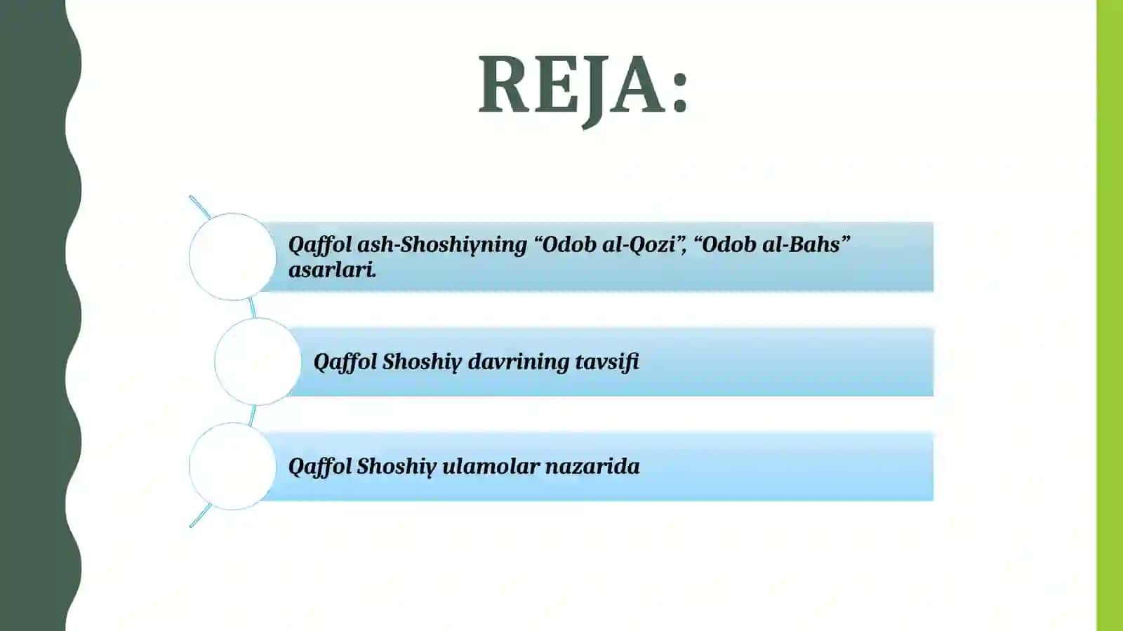 Qaffol Shoshiy  ilmiy merosi va uning ahamiyati 2
