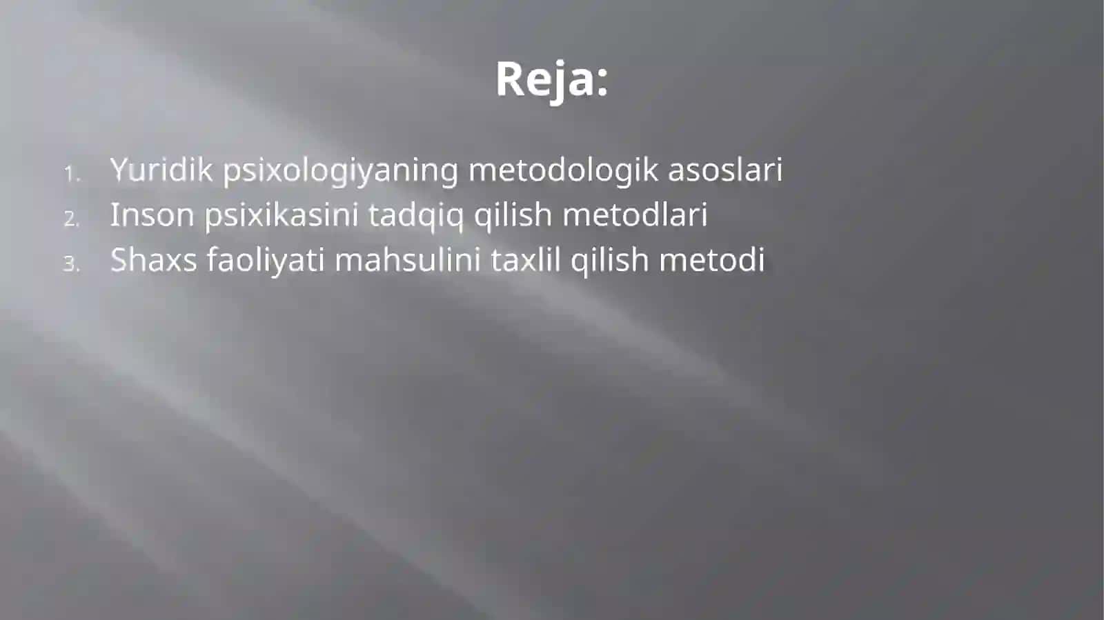Yuridikpsixologiyaning metodologik asoslari va usullari 2