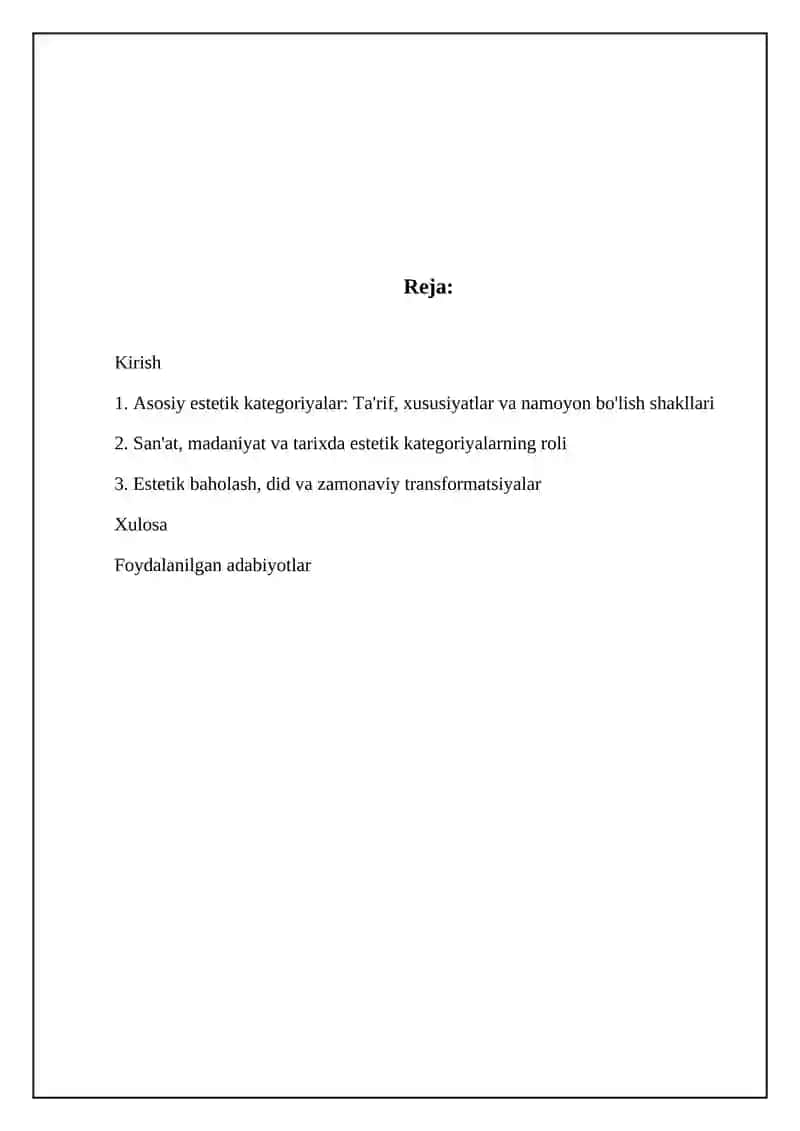 Estetika kategoriyalari 2