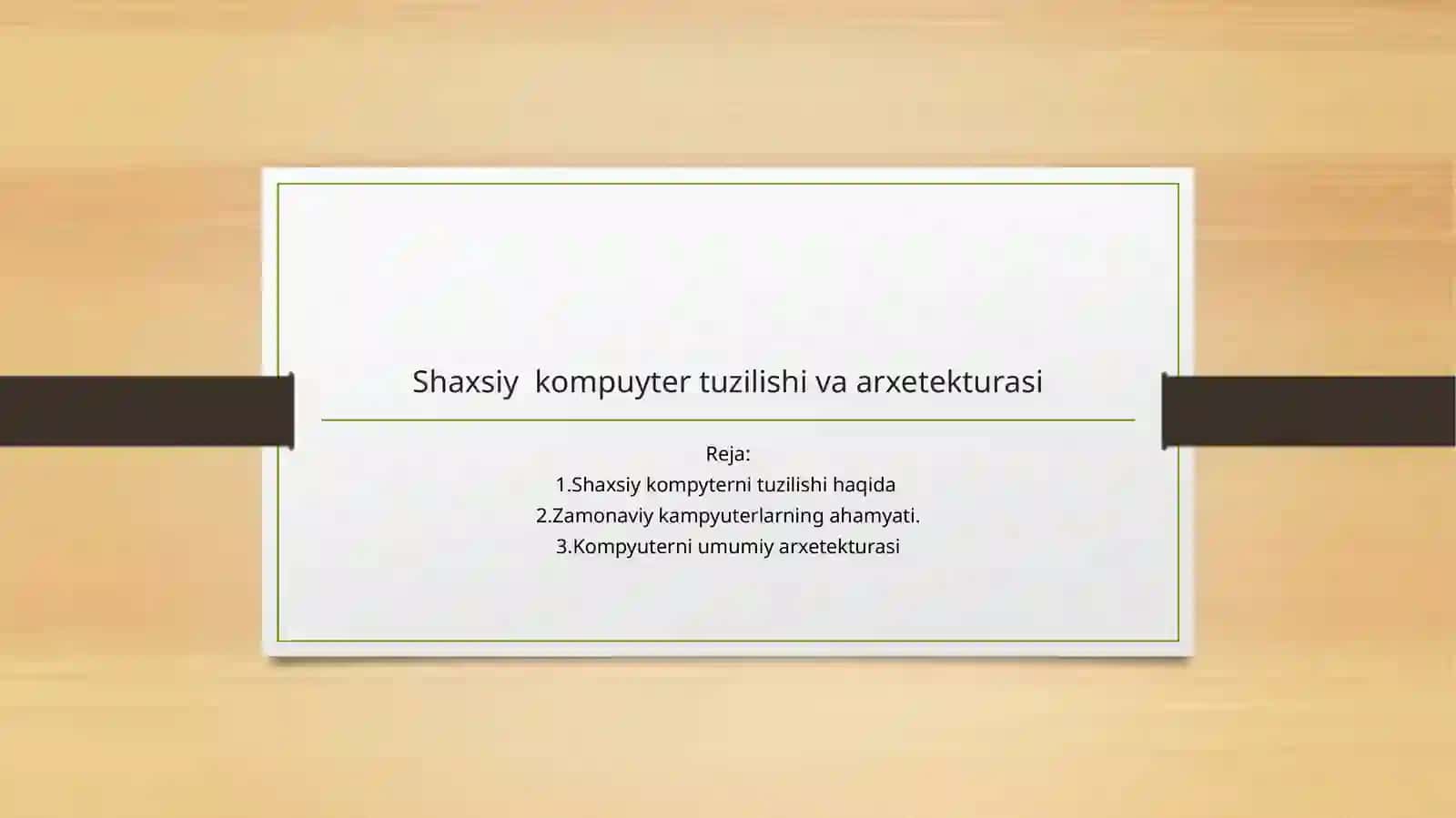 Shaxsiy kompyuter tuzilishi 2