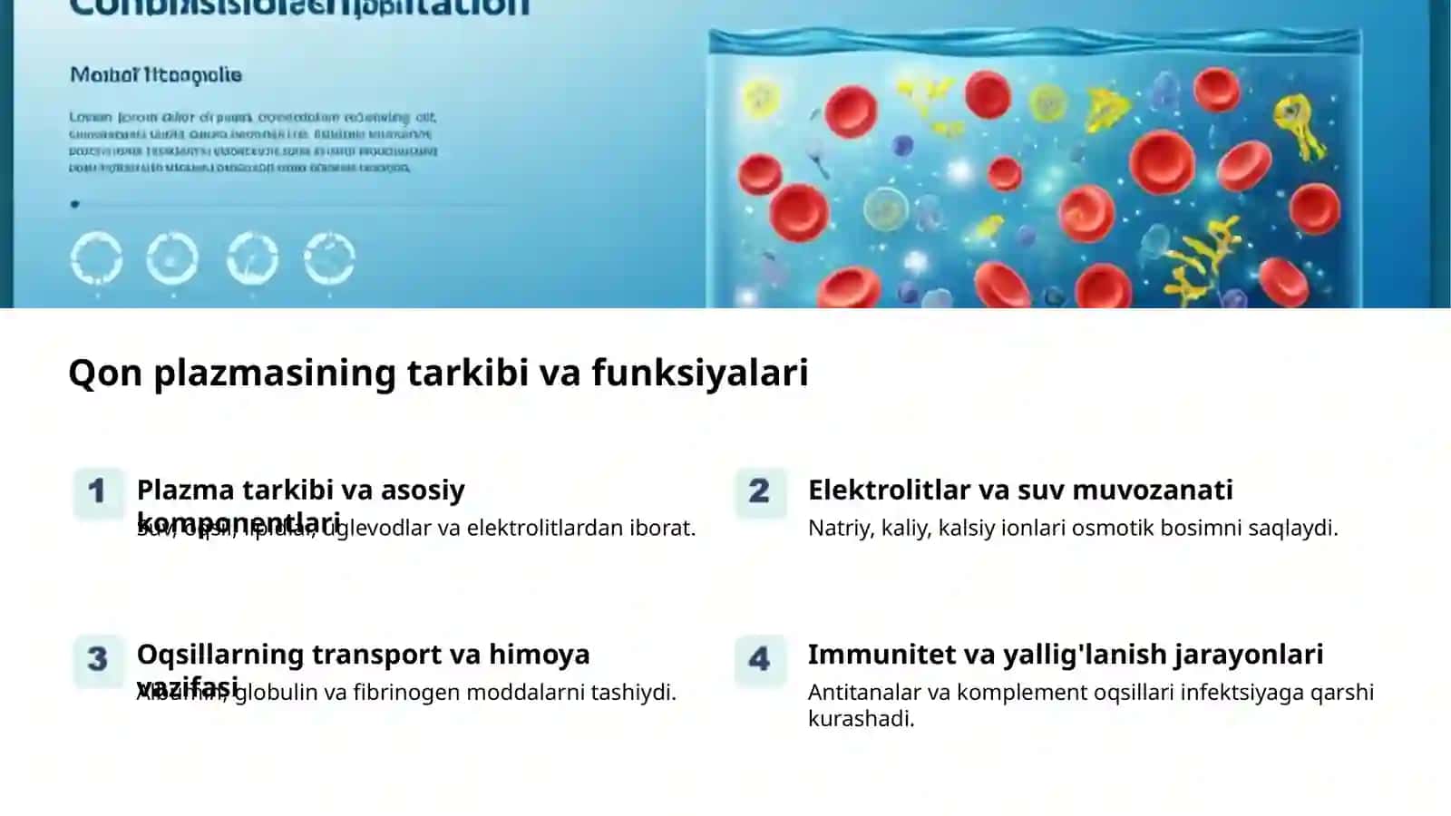 Qon Biokimyosi: Hayotiy Jarayonlar 2