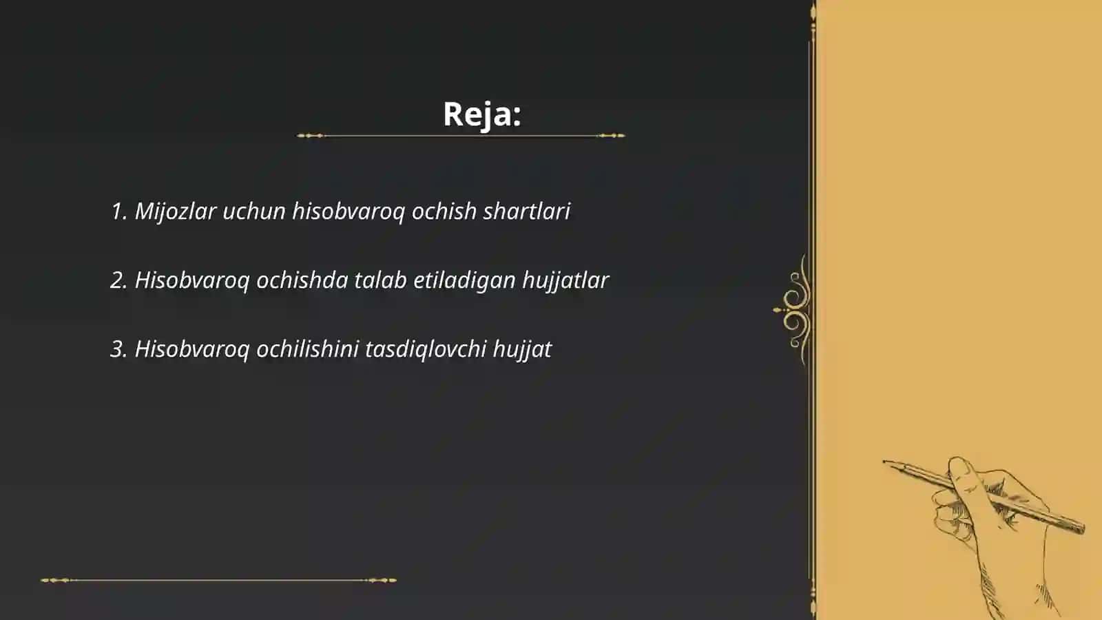 Mijozlarga hisobvaroq ochish va yuritish tartibi 2
