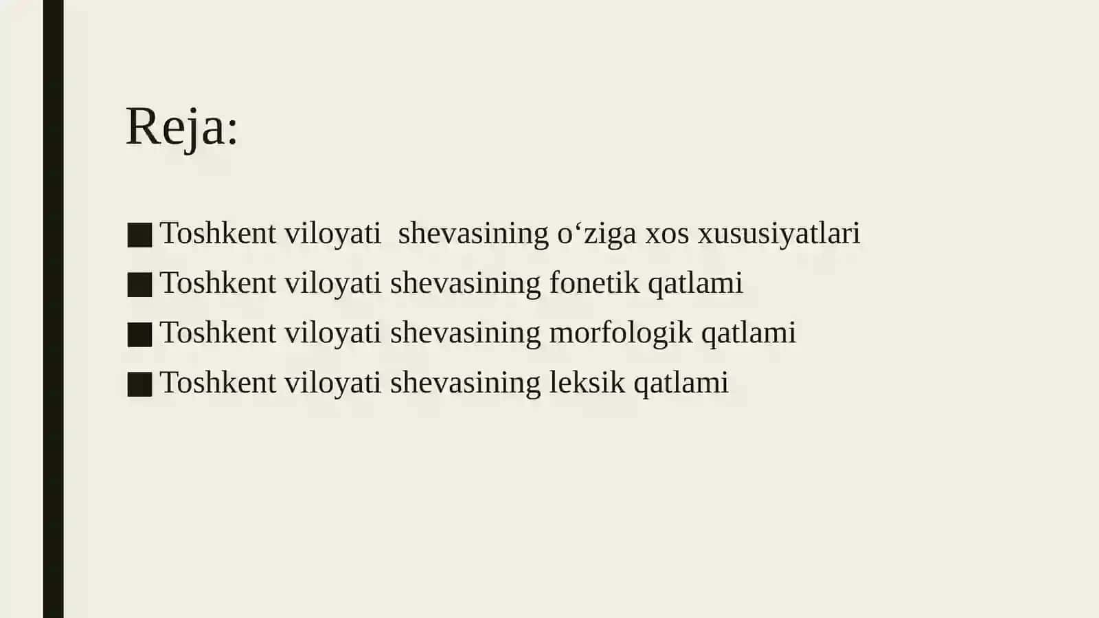 Toshkent viloyati  shevasi 2