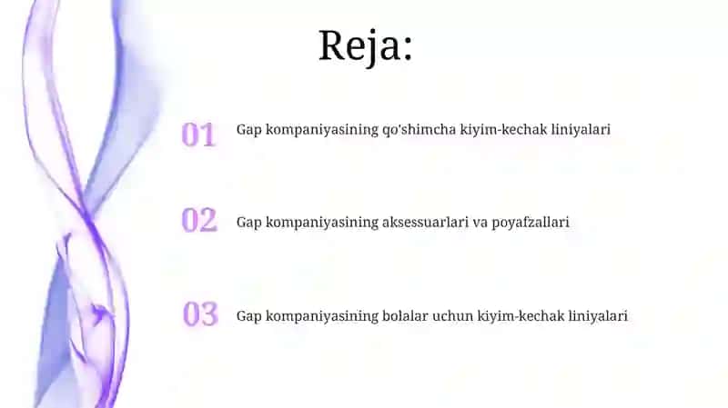 Gap kompaniyasining qo'shimcha kiyim-kechak liniyalari 2