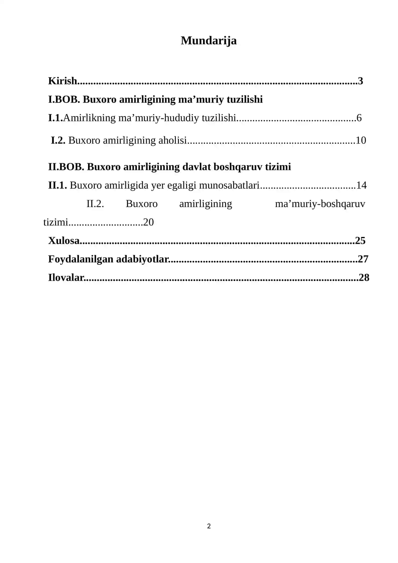 Buxoro amirligining ma’muriy – hududiy tuzilishi 2