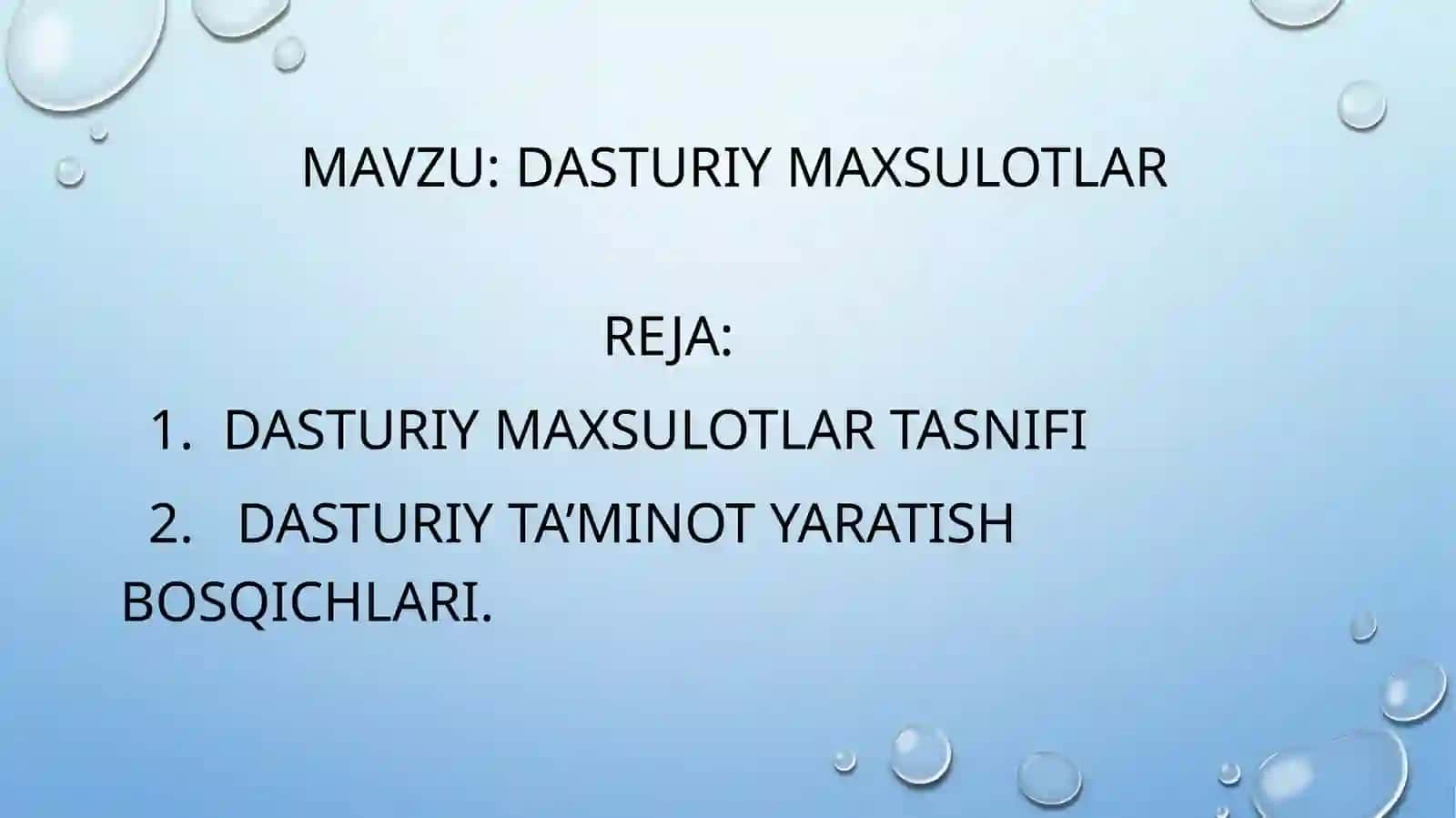 Dasturiy Maxsulotlar 2