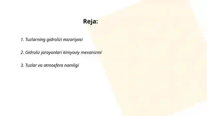 Tuzlar gidrolizi 2