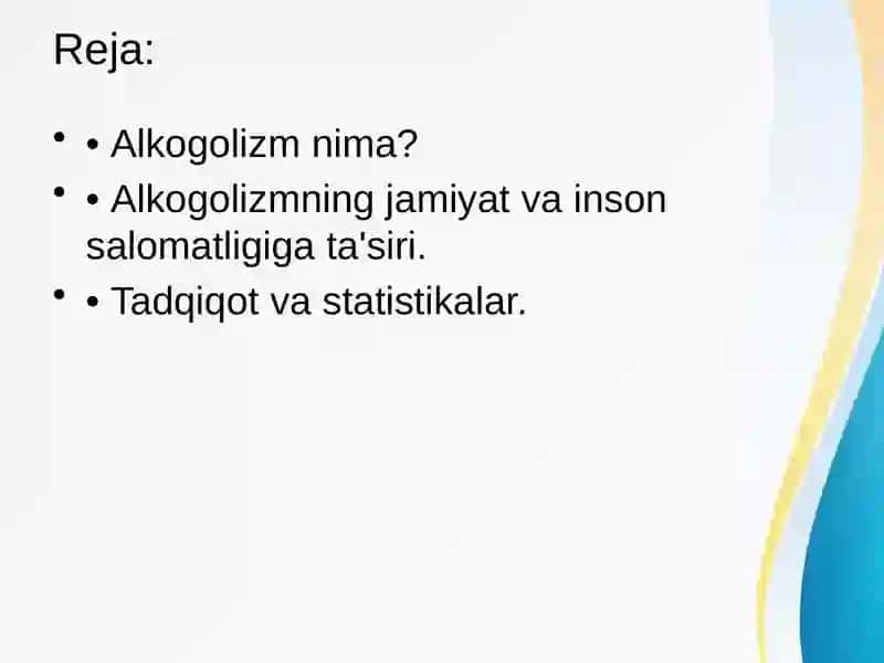 Alkogolizm va uning asoratlari 2