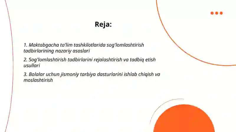 Maktabgacha talim tashkilotlarida sog'lomlashtirish 2