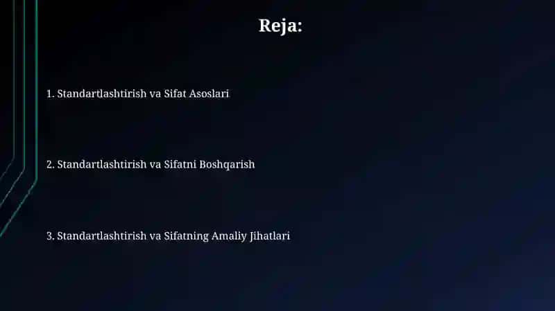 Standartlashtirish va Sifat 2