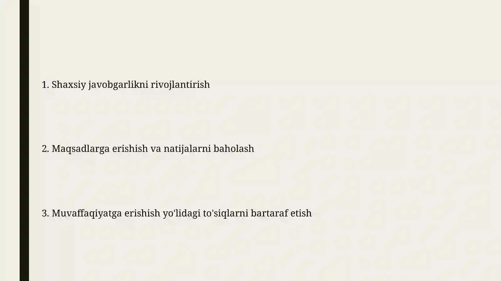 Shaxsiy maqsadlar va muvaffaqiyat 2
