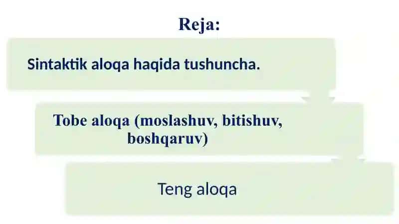 Sintaktik aloqaning turlari ( tobe va teng aloqa) 2