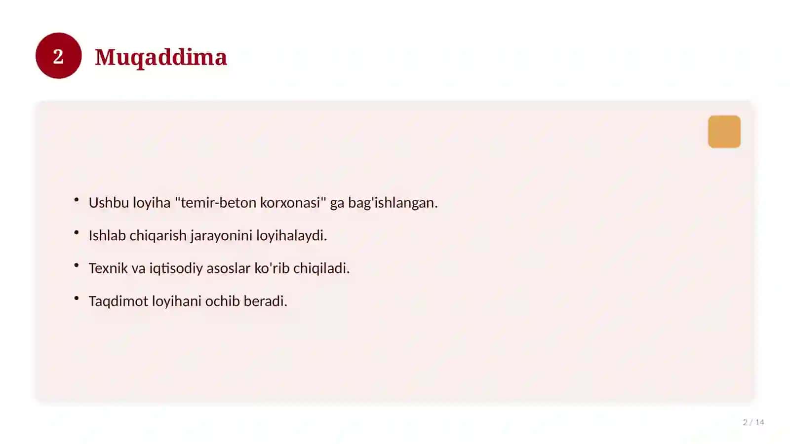Temir-beton to'sinlar korxonasini loyihalash 2