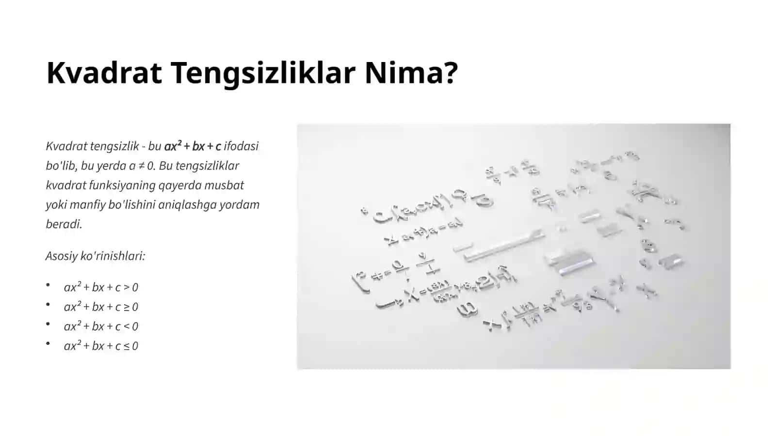 Kvadrat Tengsizliklar 2
