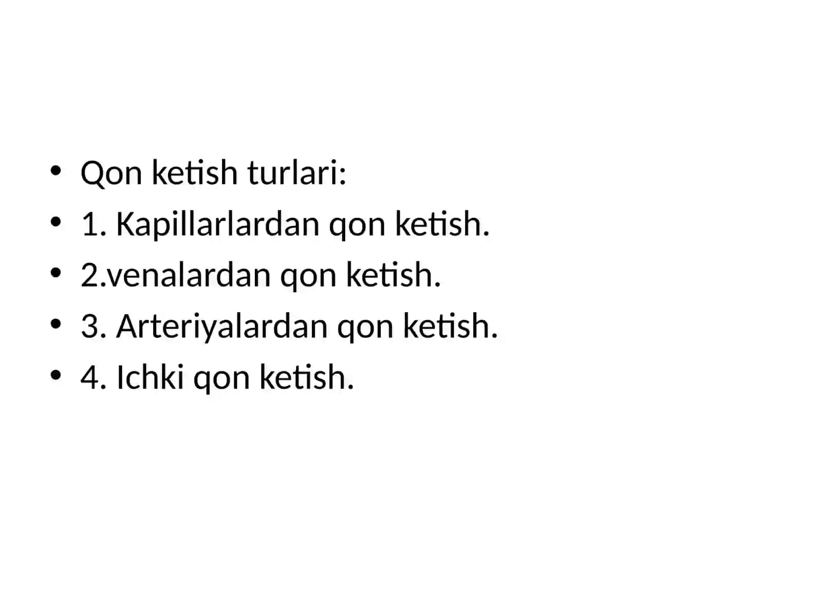 Qon Ketish Va Birinchi Yordam Ko`rsatish 2