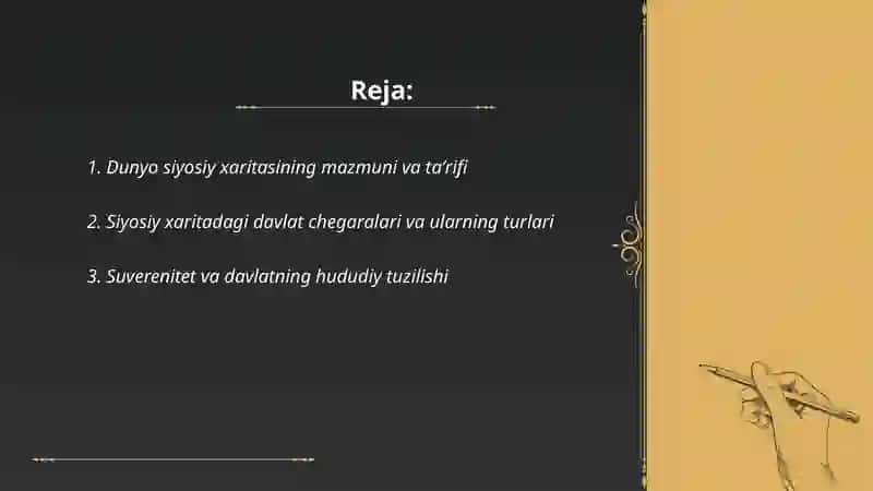 Dunyo siyosiy xaritasining mazmuni va shaklanishi 2