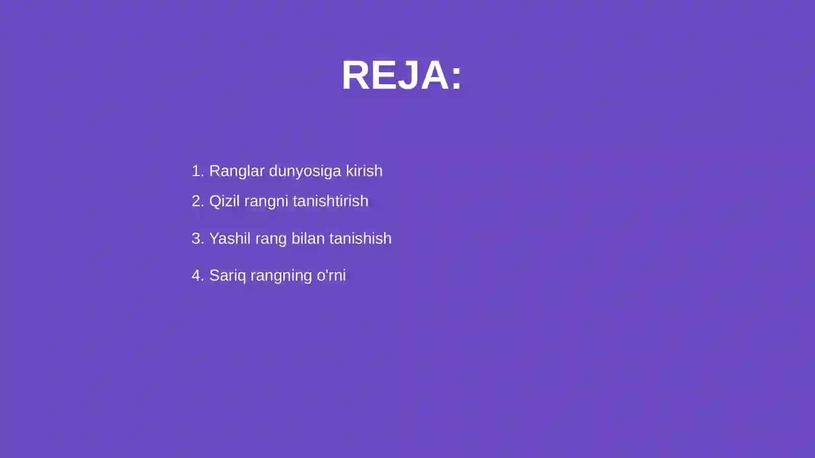 Ranglar dunyosiga kirish 2