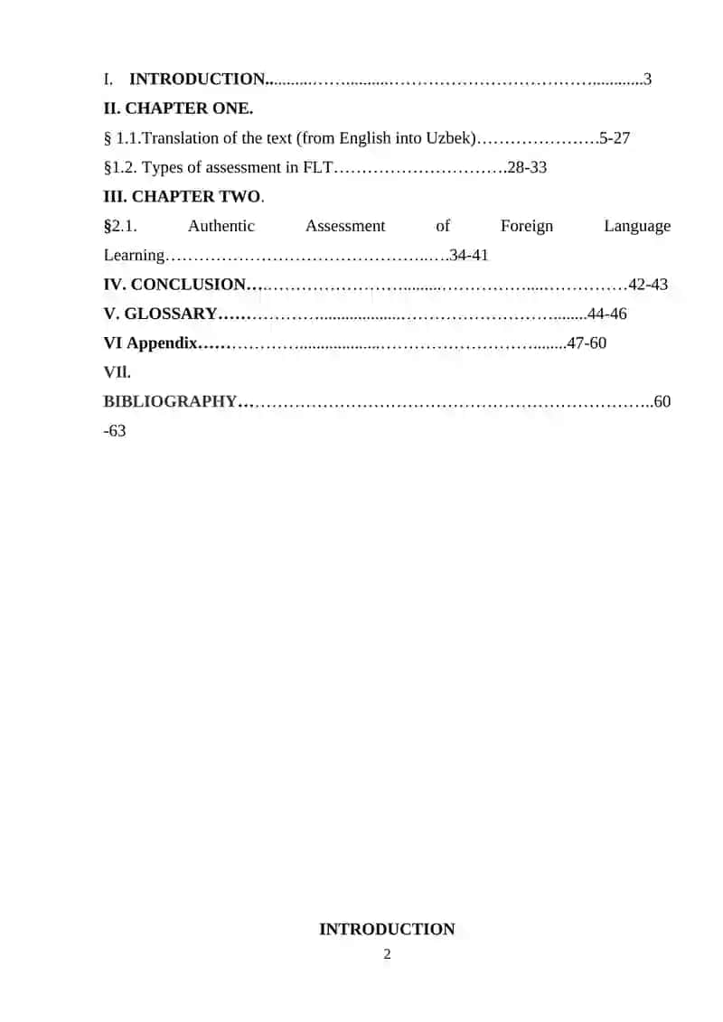 Types of assessment in FLT 2