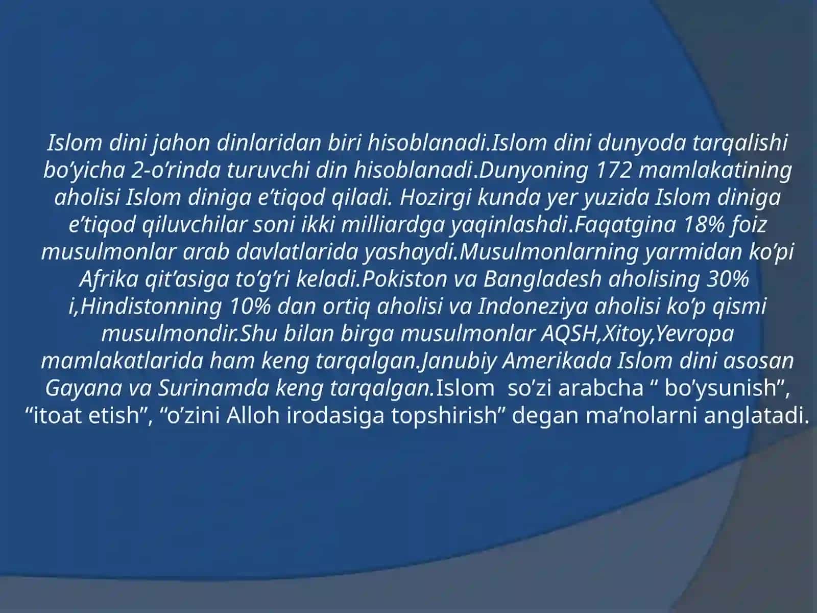 Islom dini paydo bo’lishi 2