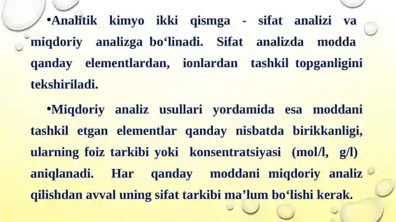 MIQDORIY ANALIZ VA UNING VAZIFALARI 2
