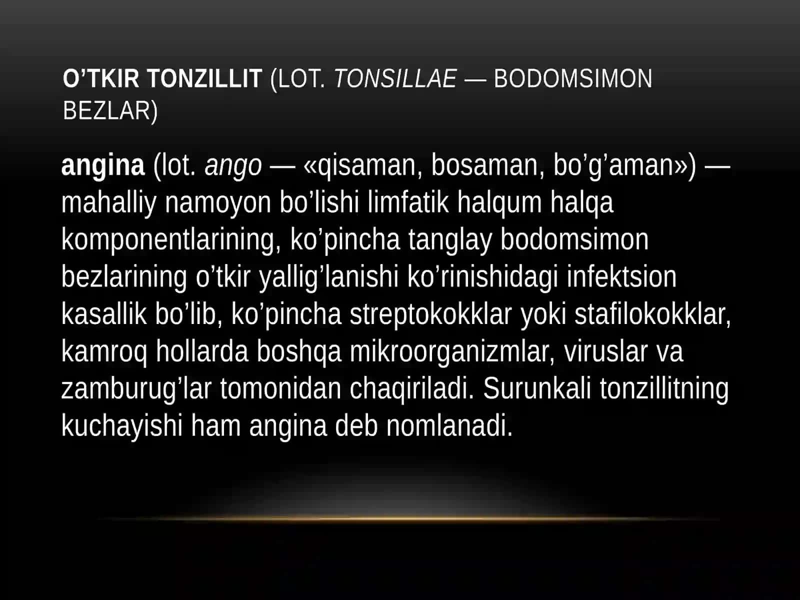 O’TKIR TONZILLIT (ANGINA) 2
