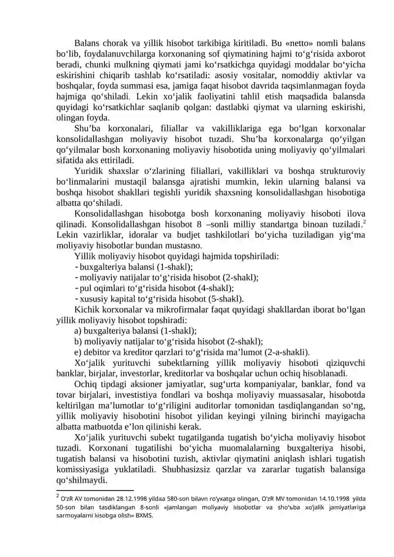 Moliyaviy hisobot 2
