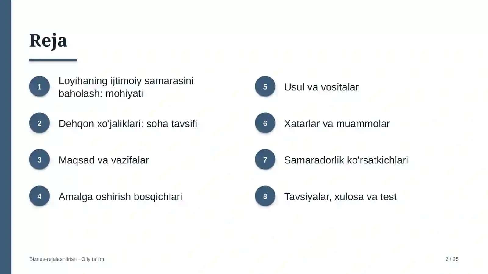 dehqon xo'jaliklarida loyihaning ijtimoiy samarasini baholash 7733 2