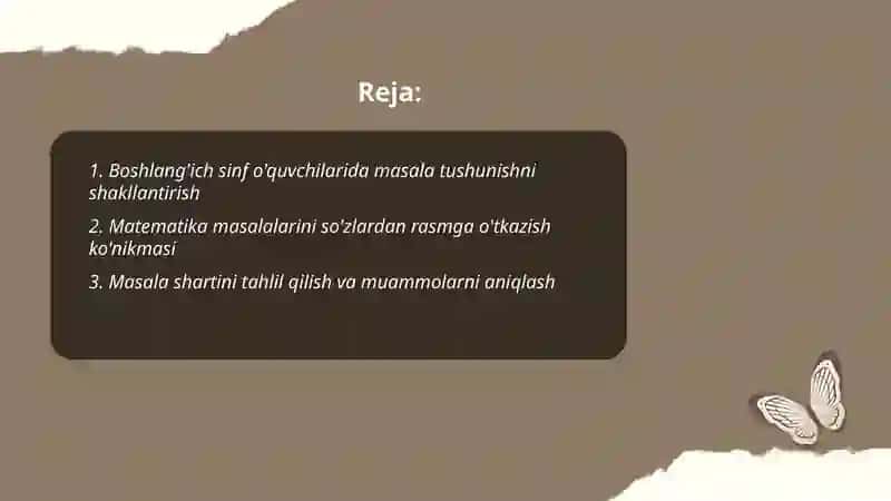 Boshlang'ich sinf o'quvchilarida masala yechish ko'nikmasini shakllantirish 2